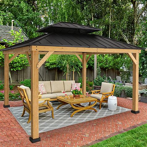 metal fabric gazebos|gazebo with metal roof clearance.